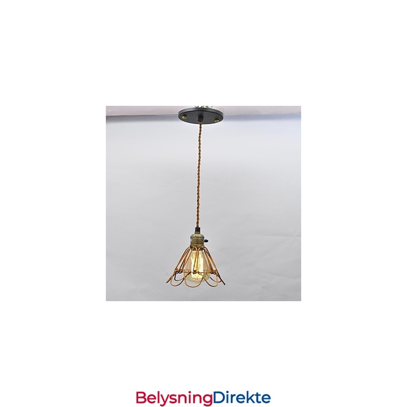 Amerikansk Landlig Vintage Enkelthodet Lotus Jernlysekrone