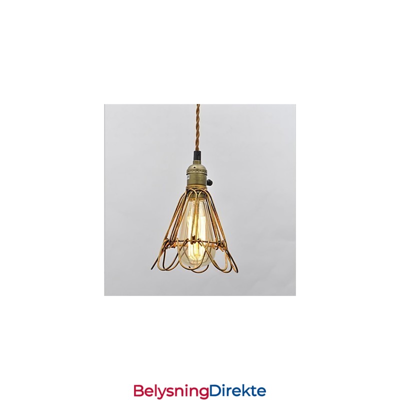 Amerikansk Landlig Vintage Enkelthodet Lotus Jernlysekrone