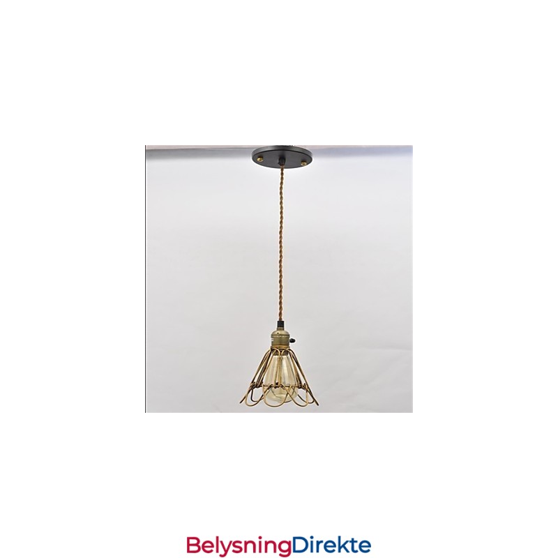 Amerikansk Landlig Vintage Enkelthodet Lotus Jernlysekrone