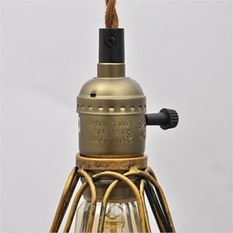 Amerikansk Landlig Vintage Enkelthodet Lotus Jernlysekrone