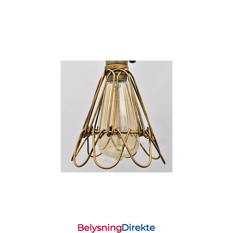 Amerikansk Landlig Vintage Enkelthodet Lotus Jernlysekrone