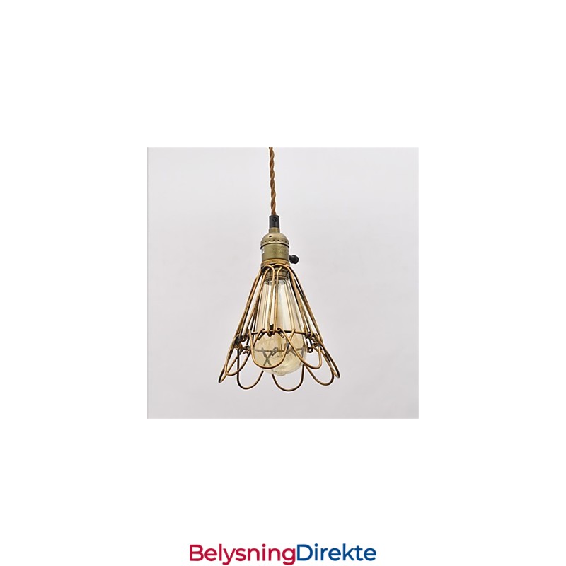 Amerikansk Landlig Vintage Enkelthodet Lotus Jernlysekrone