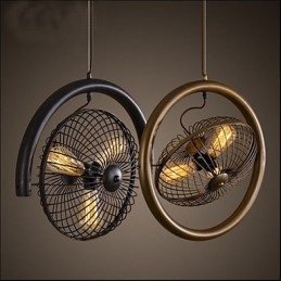 Retro Industriell Vindlampe Vifte Pendellampe I Amerikansk Stil