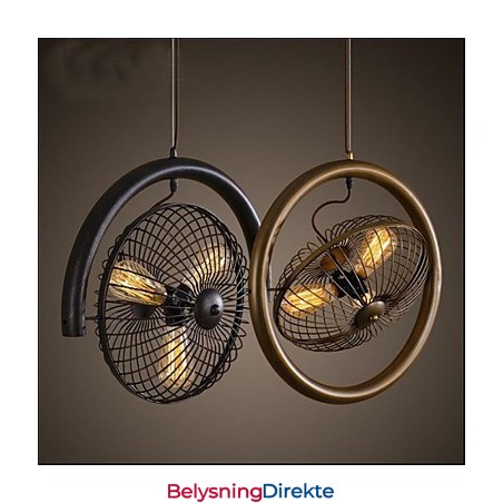 Retro Industriell Vindlampe Vifte Pendellampe I Amerikansk Stil