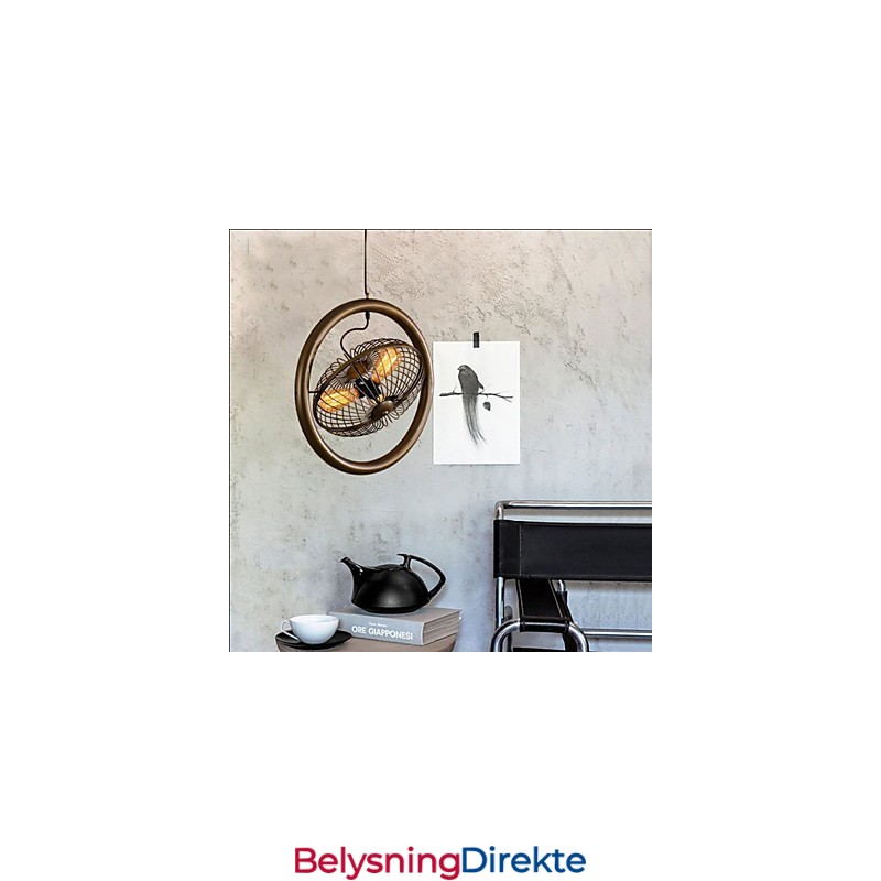 Retro Industriell Vindlampe Vifte Pendellampe I Amerikansk Stil