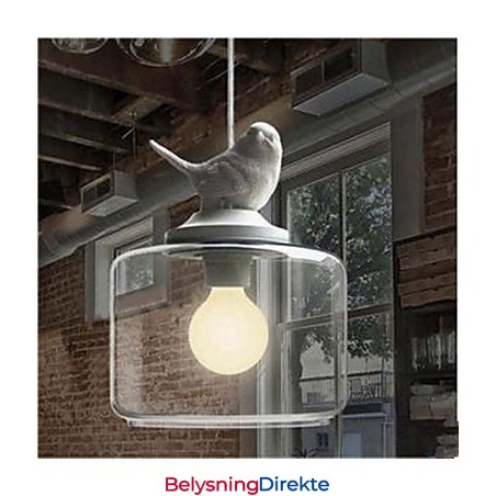 Enkelt Hode Glassfugldråpelys