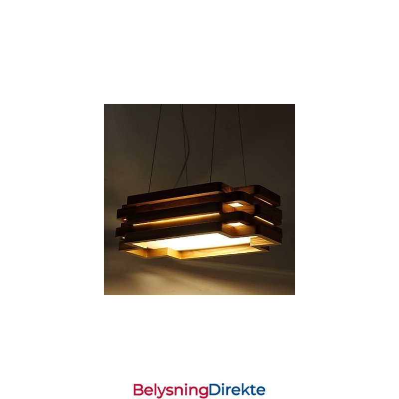 Moderne, Moderne, Landlig Mini-Stil Pendellampe I Tre Og Bambus