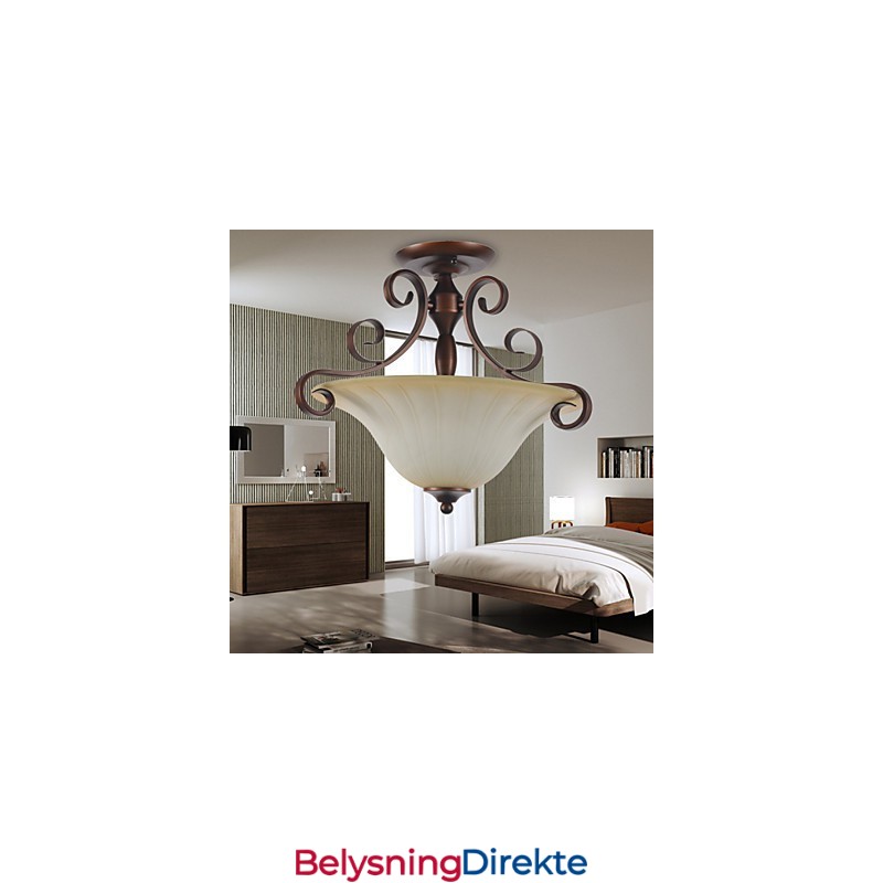 Rustikk Hytte Vintage Mini-Stil Maleri Metall Pendellampe