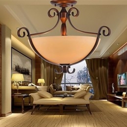 Rustikk Hytte Vintage Mini-Stil Maleri Metall Pendellampe