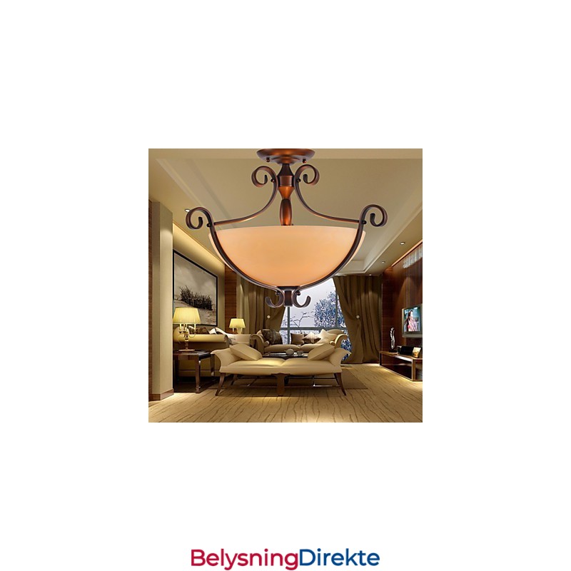 Rustikk Hytte Vintage Mini-Stil Maleri Metall Pendellampe