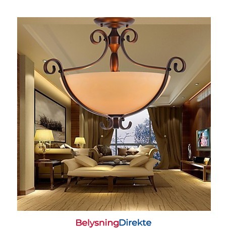 Rustikk Hytte Vintage Mini-Stil Maleri Metall Pendellampe