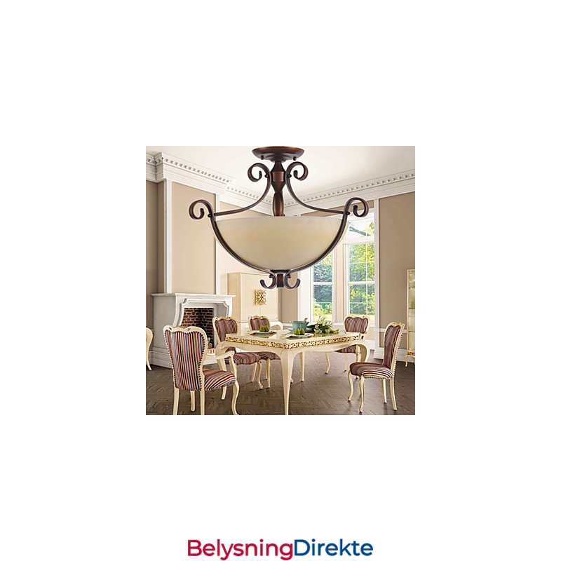 Rustikk Hytte Vintage Mini-Stil Maleri Metall Pendellampe