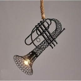 Amerikansk Landlig Hamp Blonder T Retro Dekorativ Lysekrone Lysekrone