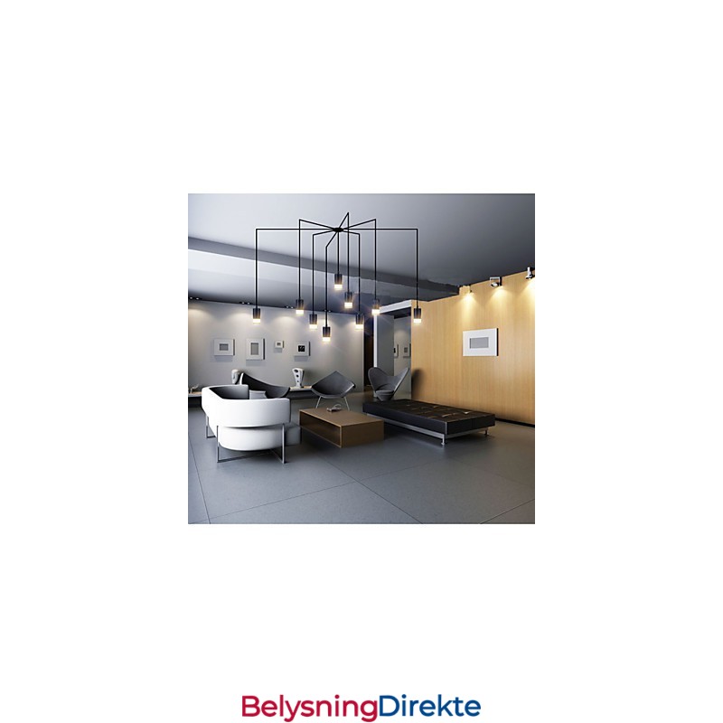 Nord-Europa Kreativ Pendellampe Med Kontrast Og Geometrisk Linjedesign