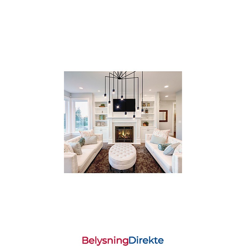 Nord-Europa Kreativ Pendellampe Med Kontrast Og Geometrisk Linjedesign