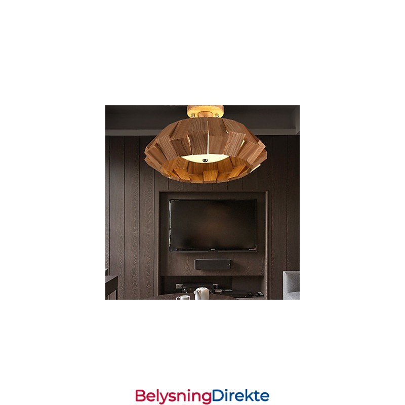 Moderne Samtids Landlig Ministil Andre Tre Bambus Pendellampe