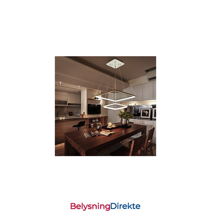 Moderne Design 4 Pendellampe Med To Ringer