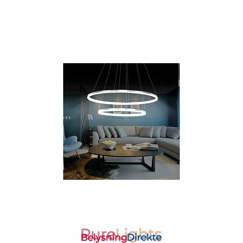 Moderne Design Pendellampe 4 Høy Kvalitet Akryl Dobbel Ringformet