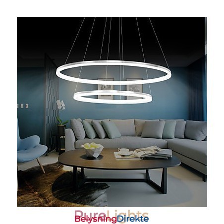 Moderne Design Pendellampe 4 Høy Kvalitet Akryl Dobbel Ringformet