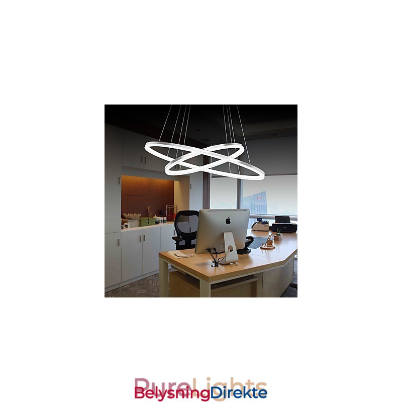 Moderne Design Pendellampe 4 Høy Kvalitet Akryl Dobbel Ringformet