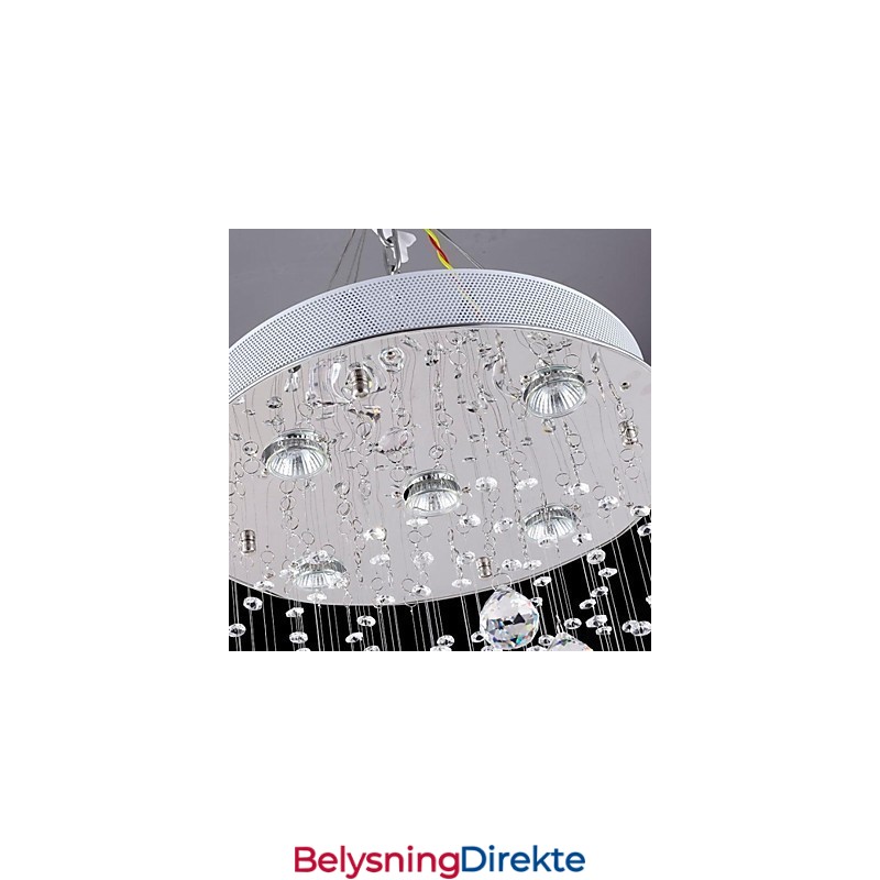 Moderne Samtids Tradisjonell Klassisk Rustikk Hytte Vintage Landlig Øy Krystall Galvanisert Metall Pendellampe