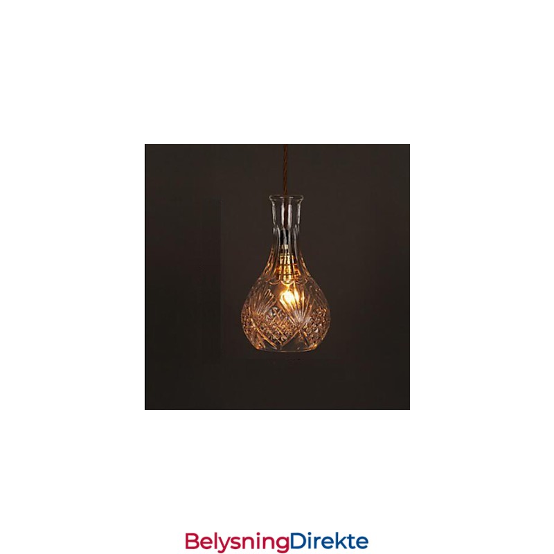 Romantisk Flaske Kreativ Utskåret Kunstglass Lysekrone Lys Anhengslampe