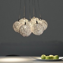 Moderne, Moderne Mini-Stil, Galvanisert Metallpendellampe