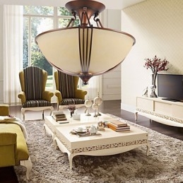 Rustikk Hytte Vintage Mini-Stil Maleri Metall Pendellampe