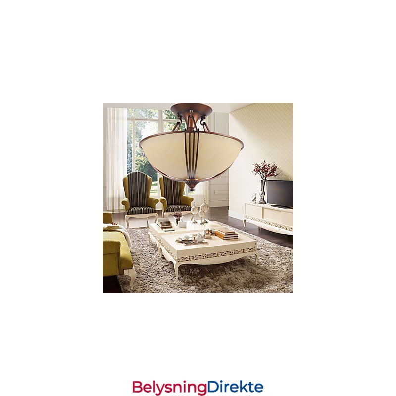 Rustikk Hytte Vintage Mini-Stil Maleri Metall Pendellampe