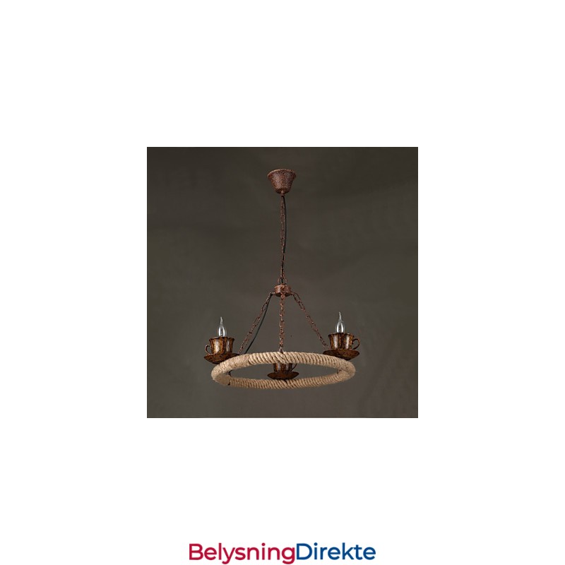 Vintage Landlig Maling Metall Pendellampe Garasje