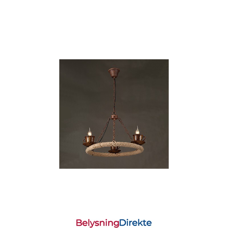 Vintage Landlig Maling Metall Pendellampe Garasje