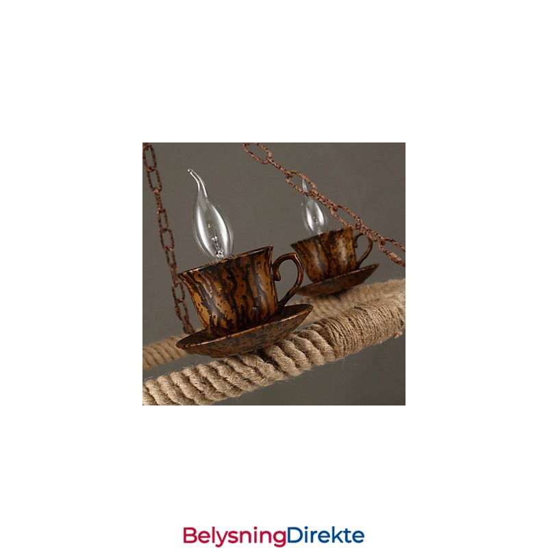 Vintage Landlig Maling Metall Pendellampe Garasje