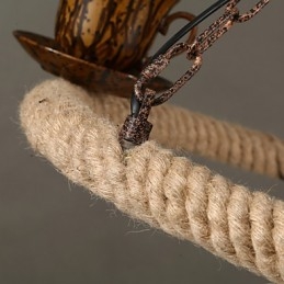 Vintage Landlig Maling Metall Pendellampe Garasje