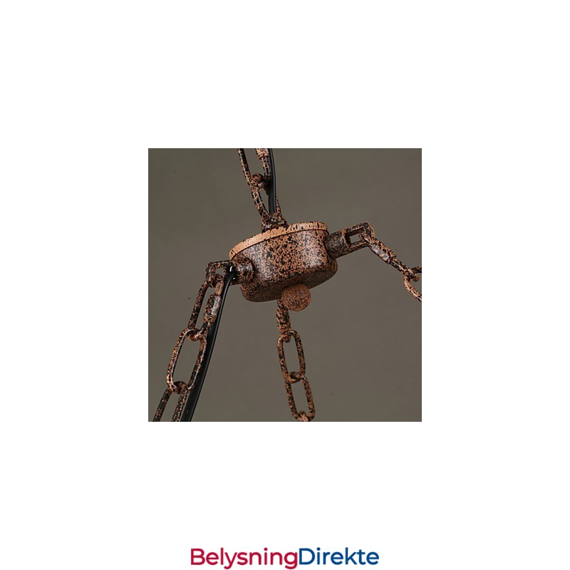 Vintage Landlig Maling Metall Pendellampe Garasje