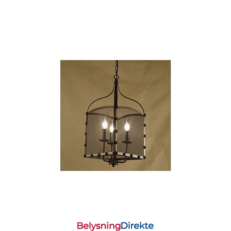 En Nettdeksel Retro Industriell Vindkafé Smidd Jernlysekrone