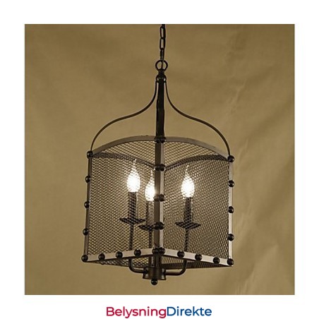 En Nettdeksel Retro Industriell Vindkafé Smidd Jernlysekrone