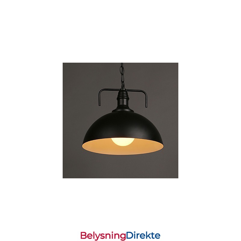 Nordisk-Amerikansk Landlig Industriell Halvsirkelformet Smijernslampe Med Ett Hode