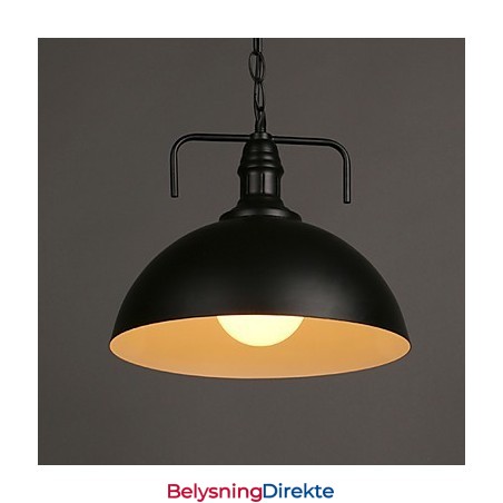 Nordisk-Amerikansk Landlig Industriell Halvsirkelformet Smijernslampe Med Ett Hode