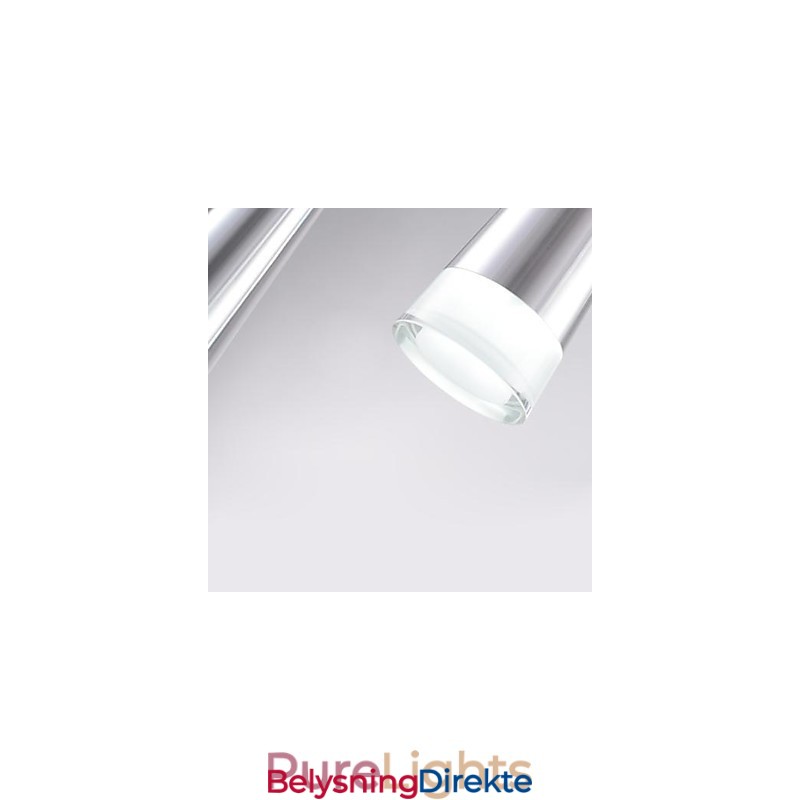 Moderne, Samtidskunstnerisk Anhengslampe I Krom I Metall