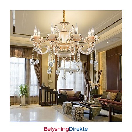 Enkel Europeisk Luksuslampe Av Gull- Og Jade-Sinklegering