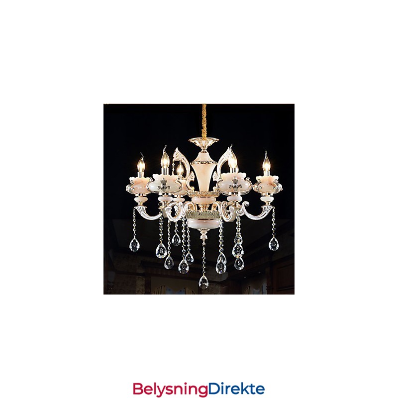 Enkel Europeisk Luksuslampe Av Gull- Og Jade-Sinklegering