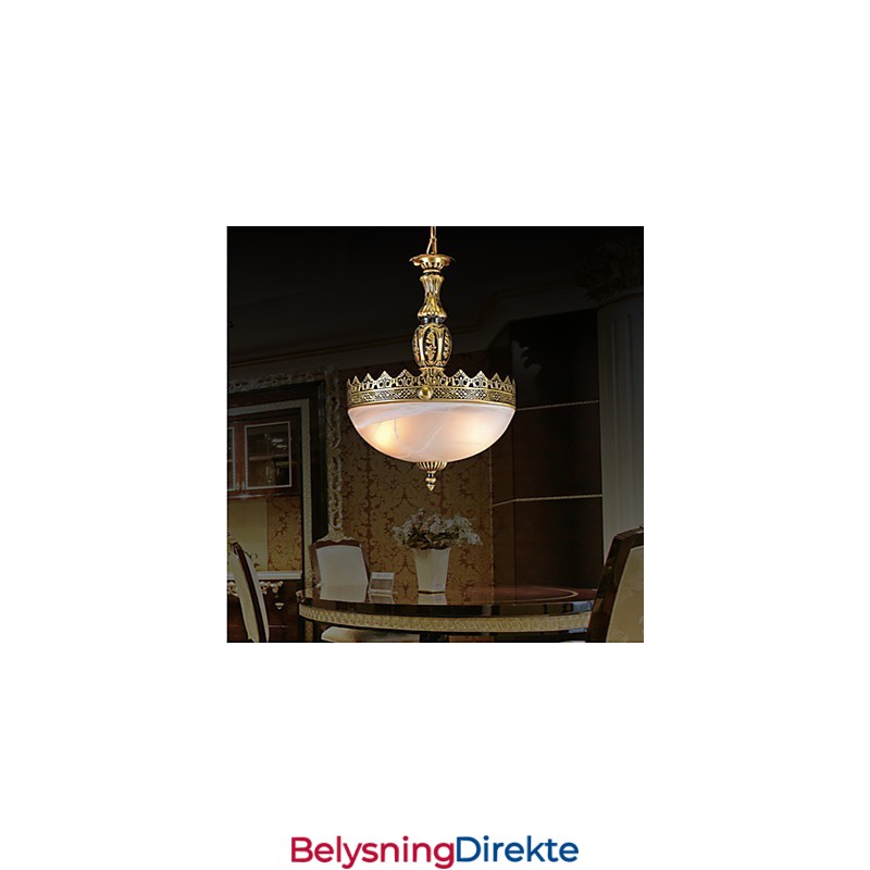 Tradisjonell Klassisk Vintage Retro Bronse Metall Pendellampe