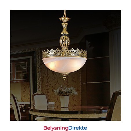 Tradisjonell Klassisk Vintage Retro Bronse Metall Pendellampe
