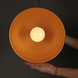 Kreativ Lampe Rund Skorstein Droplight Smijern Karakter Måltider Lysekrone Svart Og Hvit