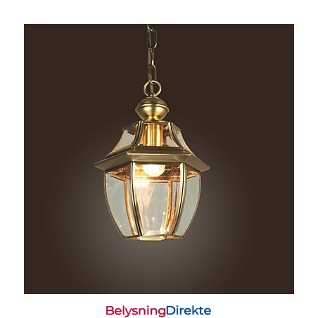 Tradisjonell Klassisk Lanterne I Ministil, Galvanisert Pendellampe