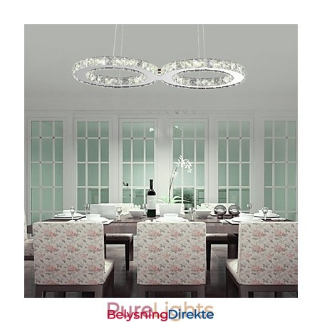 Moderne Og Moderne Krystallkrommetallpendellampe