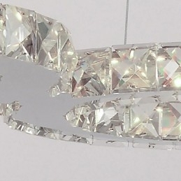 Moderne Og Moderne Krystallkrommetallpendellampe