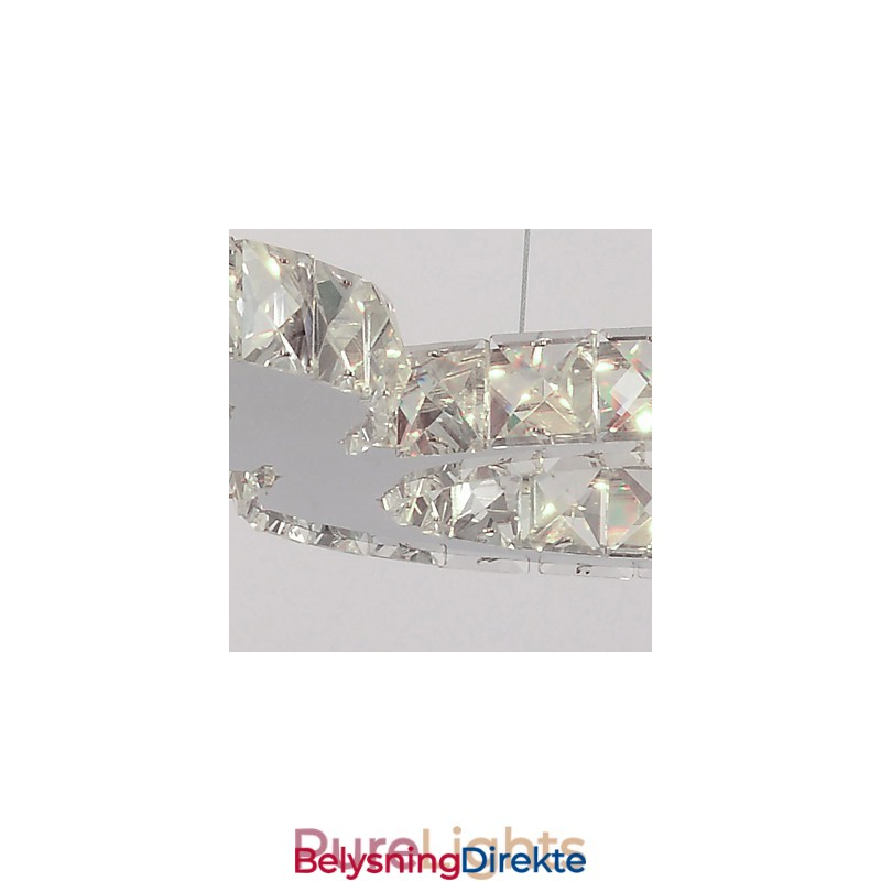 Moderne Og Moderne Krystallkrommetallpendellampe