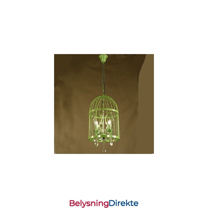 Vintage Jernburtrappelampe Lysekrone Krystall