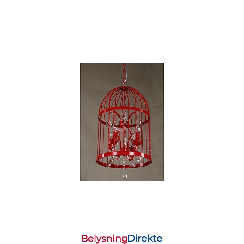 Vintage Jernburtrappelampe Lysekrone Krystall